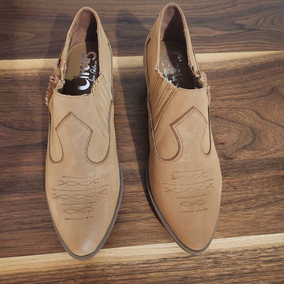 Sam Edelman Circus Hermosa Fringe Brown Ankle Boots Bootie 8.5 Western Saddle - Picture 5 of 11